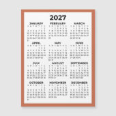 2027年カレンダー マグネット テラコッタ オールインワン (正面)
