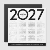 2027年カレンダー ミニマリスト モダン ビジネス ロゴ (正面/裏面)