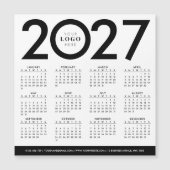2027年カレンダー ミニマリスト モダン ビジネス ロゴ (正面)