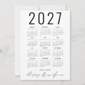 2027年カレンダー メリークリスマスツリー シーズンカード (裏面)
