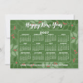 2027年カレンダー モダンボタニカル - 謹賀新年 シーズンカード (正面)