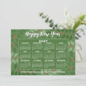 2027年カレンダー モダンボタニカル - 謹賀新年 シーズンカード (スタンド正面)