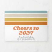 2027年カレンダー - ロゴ写真 - モダンボホーアーチ 三つ折りクリスマスカード (カバー)
