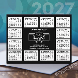 2027年カレンダー ロゴ 連絡先情報 ポストカード