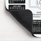 2027年カレンダー ロゴ 連絡先 マウスパッド (コーナー)