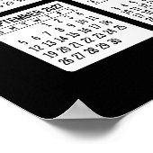 2027年カレンダー - 中央に縦型の写真 ブラック ポスター (角)
