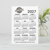 2027年カレンダー(会社ロゴ入り) 招待状 (スタンド正面)