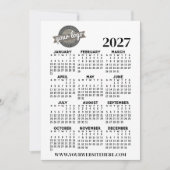 2027年カレンダー(会社ロゴ入り) 招待状 (正面)