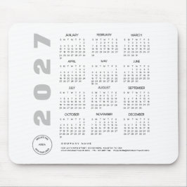 2027年カレンダー 会社ロゴ クライアントプロモーションギフト マウスパッド