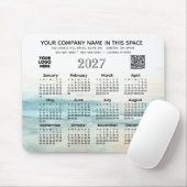 2027年カレンダー 会社名 ロゴ QRコード マウスパッド (マウス)