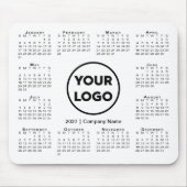 2027年カレンダー 会社 ロゴ マウスパッド (正面)