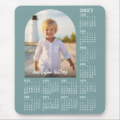 2027年カレンダー 写真付き - モダンアーチ マウスパッド (正面)