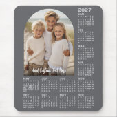 2027年カレンダー 写真付き - モダンアーチ マウスパッド (正面)