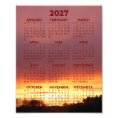 2027年カレンダー 写真入り通年表示 フォトプリント (正面)