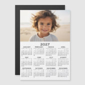 2027年カレンダー 写真入り マグネットカード 1年分 (正面/裏面)