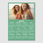 2027年カレンダー 写真 ミニマル モダン マグネット (正面)