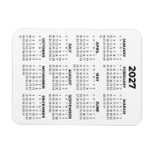 2027年カレンダー 基本デザイン ミニサイズ マグネット (横)