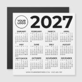2027年カレンダー 基本 シンプル モダン ビジネスロゴ (正面/裏面)