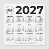 2027年カレンダー 基本 シンプル モダン ビジネスロゴ (正面)