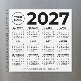 2027年カレンダー 基本 シンプル モダン ビジネスロゴ