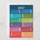 2027年カレンダー - 平和と喜びを願うビジネスロゴ シーズンカード (裏面)
