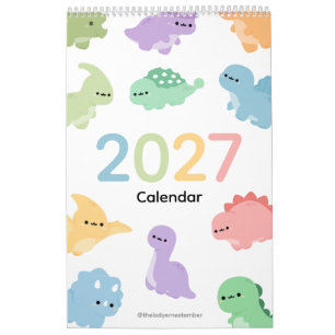 2027年カレンダー 恐竜 カレンダー