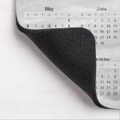2027年カレンダー 波状ブラッシュドスチール抽象画 マウスパッド (コーナー)