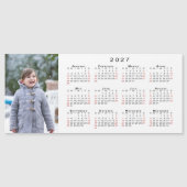 2027年カレンダー 白マグネット 写真追加可能 (正面)