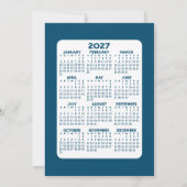 2027年カレンダー - 謹賀新年 スノーフレーク ビジネス シーズンカード (裏面)