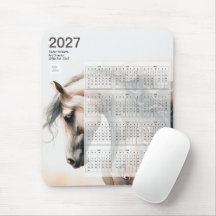 2027年カレンダー 馬のビジネス ロゴ