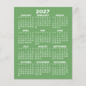 2027年カレンダー - 1年 フラットシートペーパー (正面)