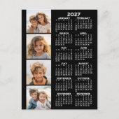 2027年カレンダー 4枚フォトコラージュ ポストカード (正面)