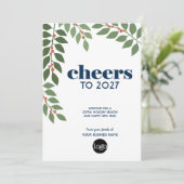 2027年カレンダー CHEERS 緑 青 ビジネスロゴ シーズンカード (スタンド正面)