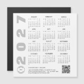 2027年カレンダーQRコード企業ロゴノベルティ (正面/裏面)