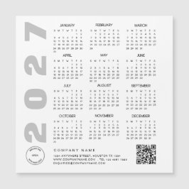 2027年カレンダーQRコード企業ロゴノベルティ