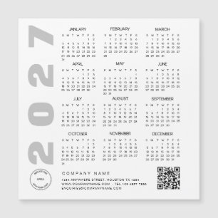 2027年カレンダーQRコード企業ロゴノベルティ