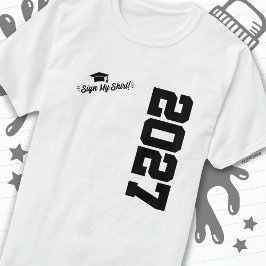 2027年クラス卒業サイン私のシャツ上級2027 Tシャツ