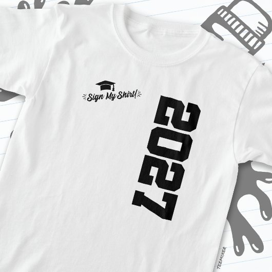 2027年クラス卒業サイン私のシャツ上級2027 Tシャツ