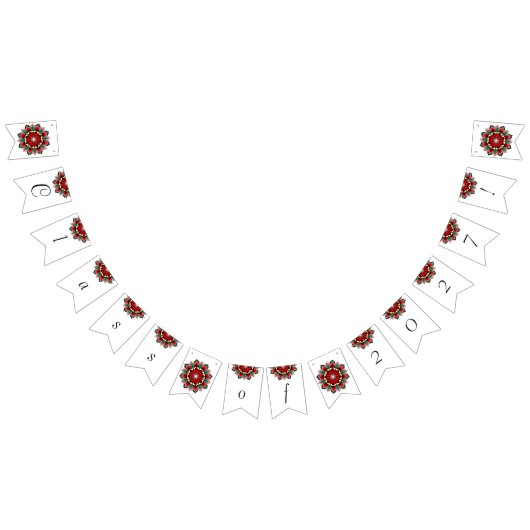 2027年クラス！赤の曼荼羅 バンティングフラッグ (全)