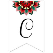 2027年クラス！赤の曼荼羅 バンティングフラッグ (第2の旗)