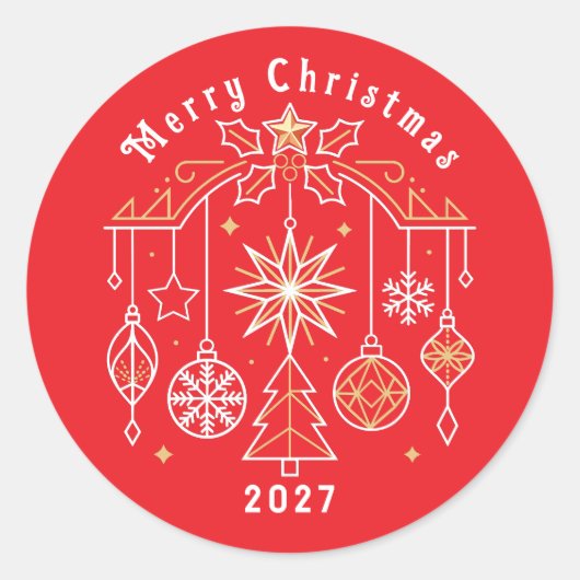 2027年クリスマスデザイン ラウンドシール (正面)