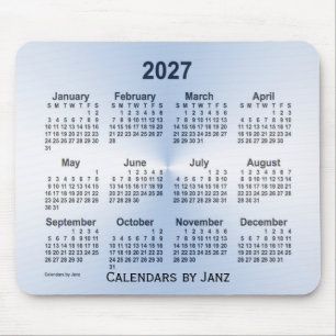 2027年スチールブルーカレンダー(Janz Mouse Pad) マウスパッド