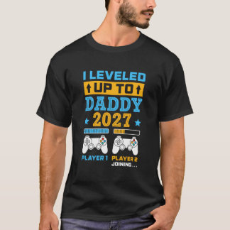 2027年パパになる!ゲーム好きパパにレベルアップ Tシャツ