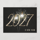 2027年ビジネス新年会用スパークラー ポストカード (正面)