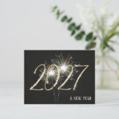 2027年ビジネス新年会用スパークラー ポストカード (スタンド正面)