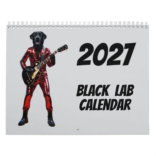 2027年ブラックラブ犬カレンダー カレンダー (カバー)