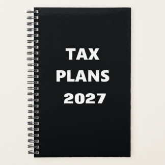 2027年プランナー 税金プラン 黒と白のデザイン プランナー手帳