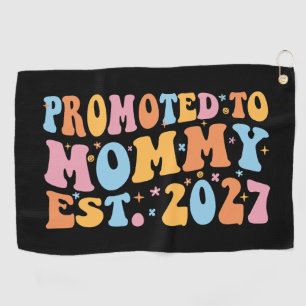 2027年ママになる Promoted To Mommy Est 2027 新米ママ 妊娠発表 ゴルフタオル