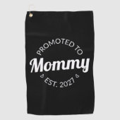 2027年ママデビュー 新米ママ 妊娠おめでとう ゴルフタオル (正面)