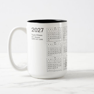 2027年ミニマリスト ビジネス 企業 机 デコレーション ツートーンマグカップ